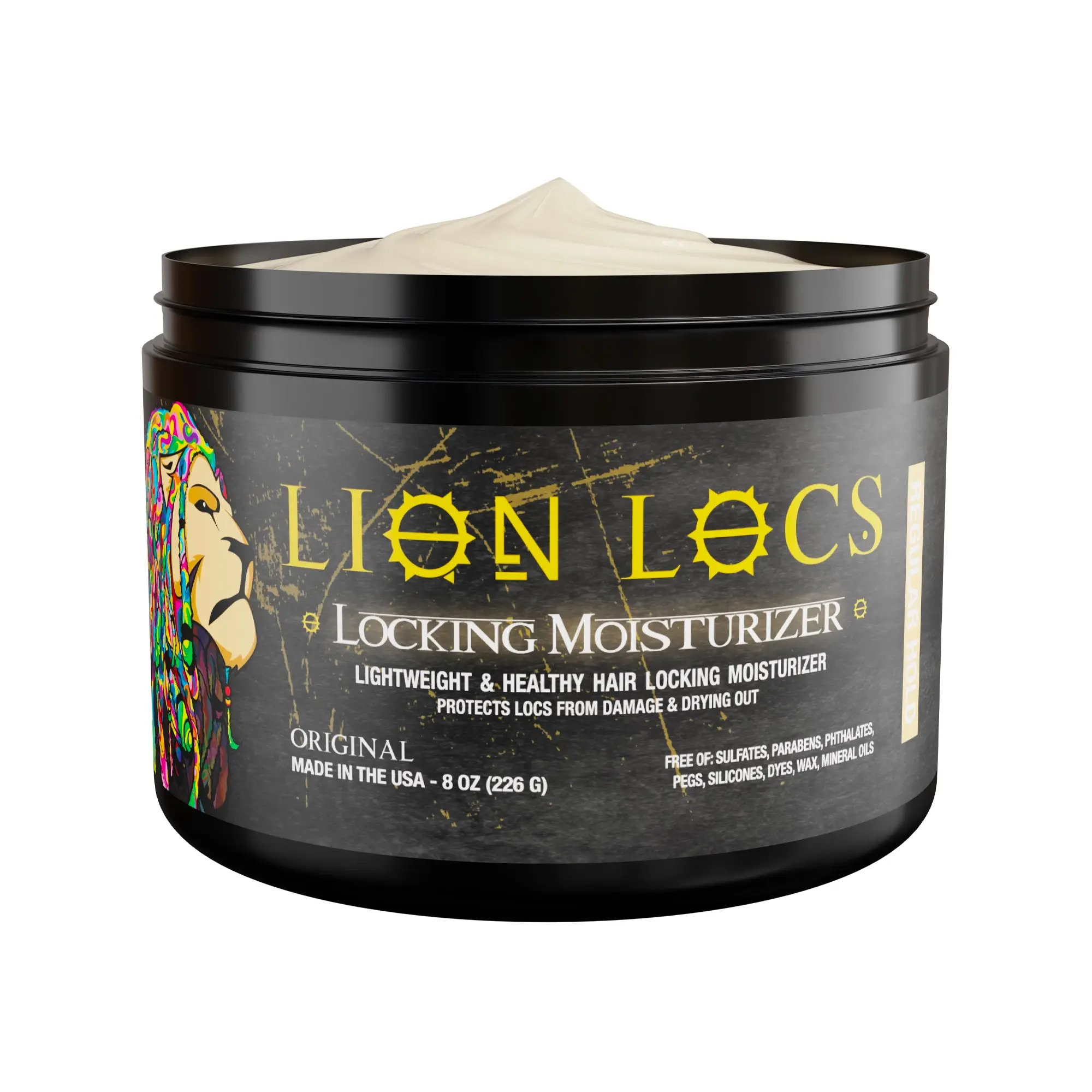 Lion Locs Moisturizer Gel – No Build-Up | All-Natural Hydration for Dreadlocks, Twists, Braids, Sisterlocks | Tame Frizz, Boost Shine, Lightweight Hold | Residue-Free & Made in USA
