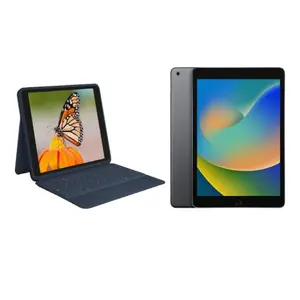 Refurbished Apple iPad 9 2021 (Wi-Fi) 256GB Space Gray - Excellent + Logitech Rugged Combo 3 Classic Blue with 1 Year Warranty by BITB