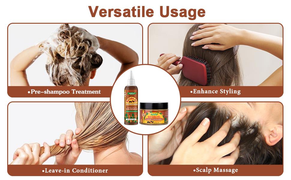 Natural Batana Oil for Hair Growth - Pure Organic Hair Oil for Strengthening and Thickening, Raw Batana Oil for Healthy Hair (2 Pack)