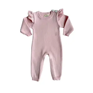 Classic Ruffle Jumpsuit - Powder Pink