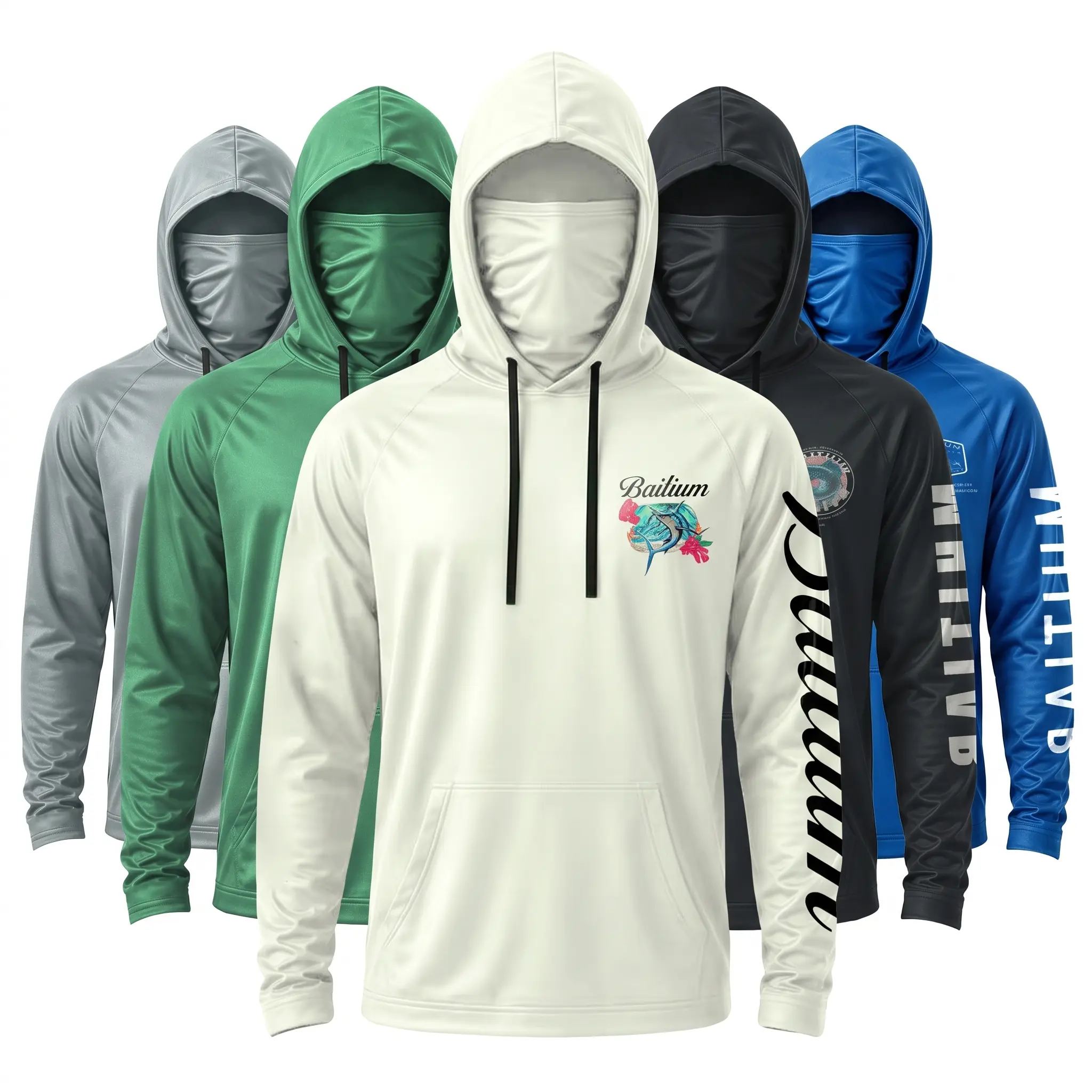 SKYWEHYD Men's Sun Protection Hoodie Lightweight Long Sleeve Fishing Shirt Loose Fit Swim Rash Guard