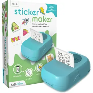 Mini Stickers and Photo Printer-Small Portable Thermal Printer Sticker Machine for Gifts-Aged 8+-Compatible For iPhone,Android