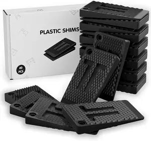 Plastic Shims for Leveling, Flexible Furniture Levelers, Multi-Purpose Rubber Wedge for Toilet, Table , Cabinet , Chair, Washing Machine, Refrigerator, Restaurant, Outdoor Uneven Floors - 40 count