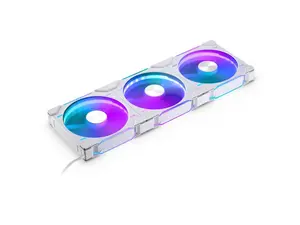 Phanteks D30-140 DRGB PWM FAN 3Pack, Reverse Airflow Model,Premium D-RGB Performance Fans, ARGB/DRGB lighting, Daisy-chain Fan Linking system, White, 3Pack