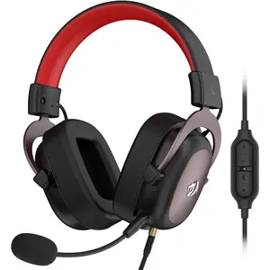 Redragon H510 Zeus Wired Gaming Headset - 7.1 Surround Sound - Memory Foam Ear Pads - 53MM Drivers - Detachable Microphone, Works for Multi-Platforms PC, PS4/3 & Xbox One/Series X, NS