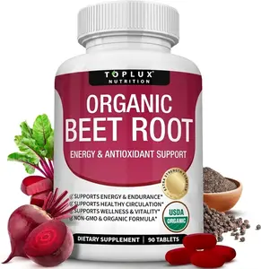 Organic Beet Root Powder Tablets 2040mg Natural Nitric Oxide Beets to Support Energy and Circulation with Black Pepper for Better Absorption Non GMO for Men and Women 90 Tablets Daily Heart Vitality Wellness Formula