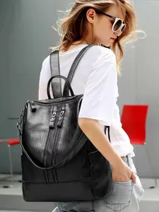 Soft Leather Work Backpack, Large Capacity Professional Laptop Bag, Multifunctional Travel Tote Purse, Wear-resistant Portable Daypack, Fashion Business Commute Backpack, Stylish School Storage Bag for Daily Office College Men Women Travel Backpacks