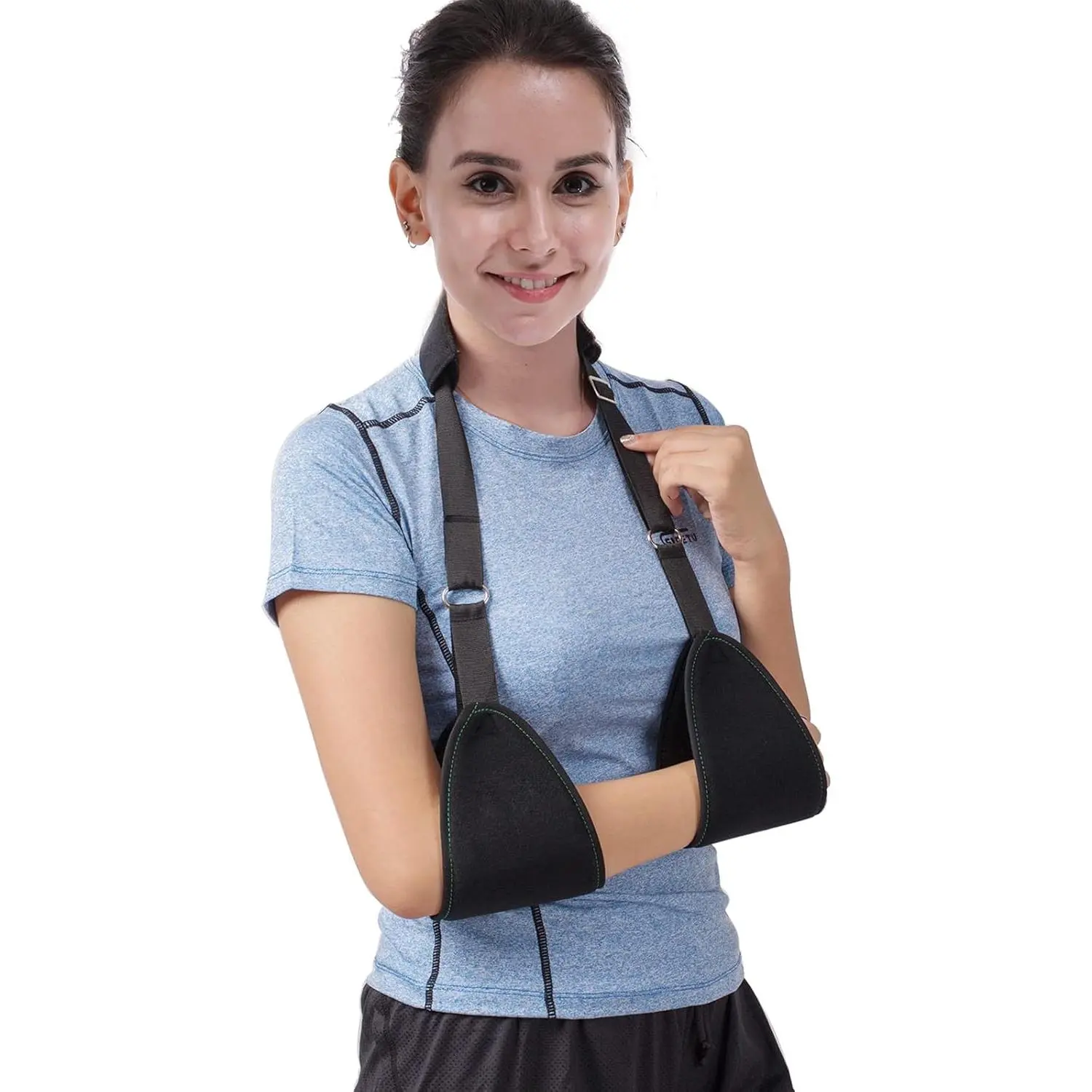 Triangle Dislocated Arm Sling Medical Shoulder Immobilizer Rotator Cuff Wrist Elbow Forearm Support Brace Strap with Soft Comfortable Padded Lightweight Simple for Broken & Fractured Arm Healthcare Tool Hand Type2
