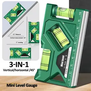 Mini Level Gauge High-precision Horizontal Vertical Measure Metric Ruler Protractor Home Portable Magnetic Pocket Level Gauge
