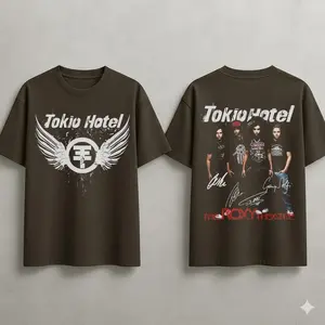 Tokio Hotel Inspired Tour 2026 Shirt, Alternative Pop Rock Fan Tee, Vintage Concert Style Graphic T-Shirt