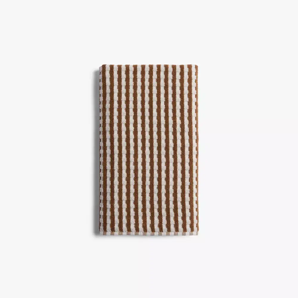 Terry Check Bath Towel Pecan - Parachute