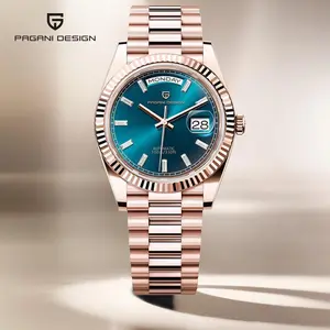 PAGANI DESIGN DD36 Men's Watches Rose Gold Luxury Automatic Watch For Men Mechanical Wristwatches Sapphire Mirror Clock Gift Man