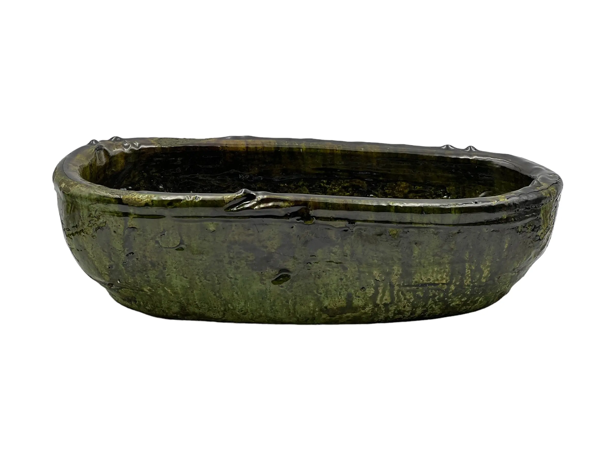 Tam Sahara Trough | Tamegroute green pottery platter