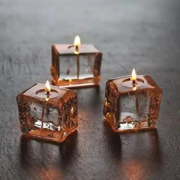 Bar decoration creative ice cube candle Bar decoration creative ice cube candle