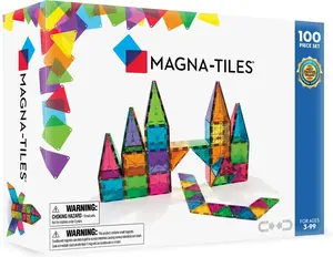 Classic 100-Piece Magnetic Construction Set, The Original Magnetic Building Brand