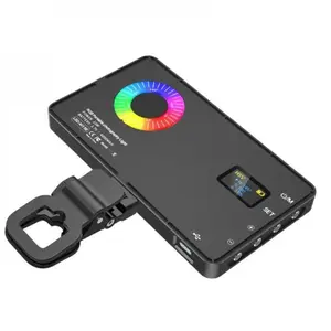Metallic LED Selfie Light, Portable RGB Video Light, Rejected Dimmable Panel Lamp with Clip, Lights for iPhone, Selfie Accessories