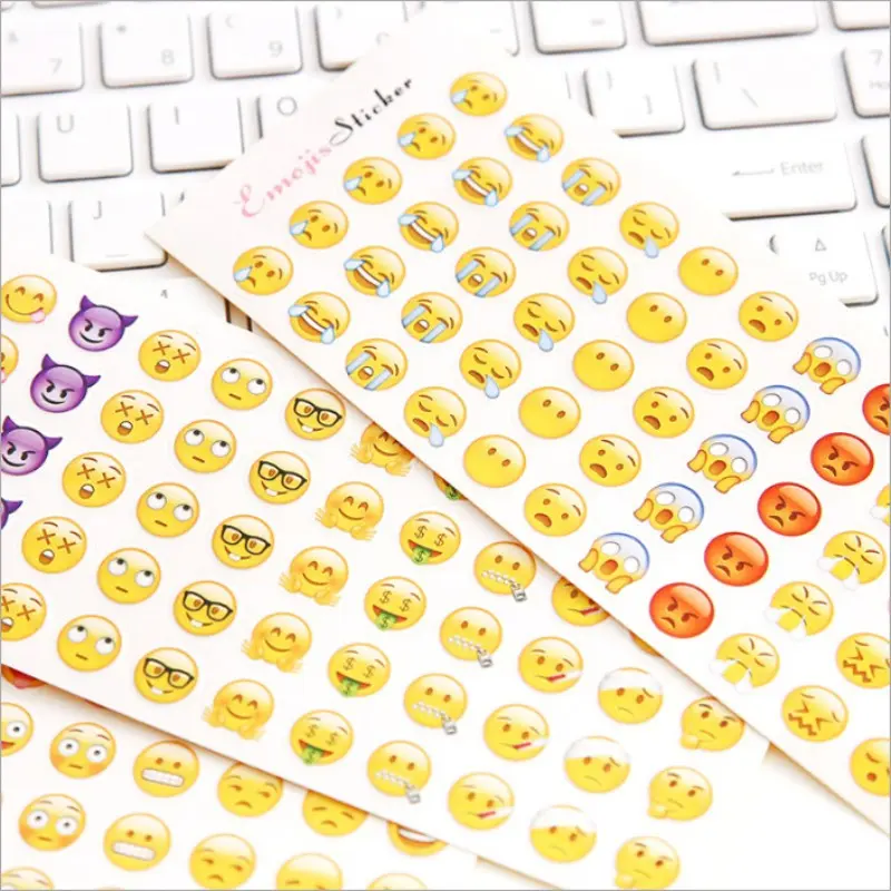 Emoji Stickers for Apple Devices, New Rolling Eyes Emoji, 660 Mini Emojis, 12 Sheets Included, Perfect for Personalization, Sticker Set