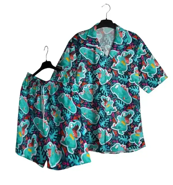 Totodile PKM Hawaii Hawaiian Shirt Cute Type Aloha Beach Shirt Anime Shirt A perfect summer gift for your family, suitable for all ages.