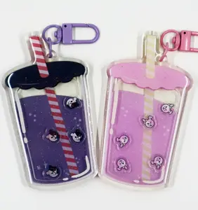 Despair Bear and Bunny Boba Acrylic Keychains