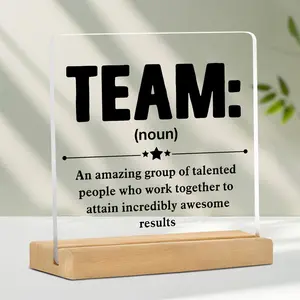 Team Gift, Desktop Acrylic Ornament, Team Building Gift, Office Desktop Decoration, Desk Organizer for Home Office, Gift for Colleagues, Teammates, Employees