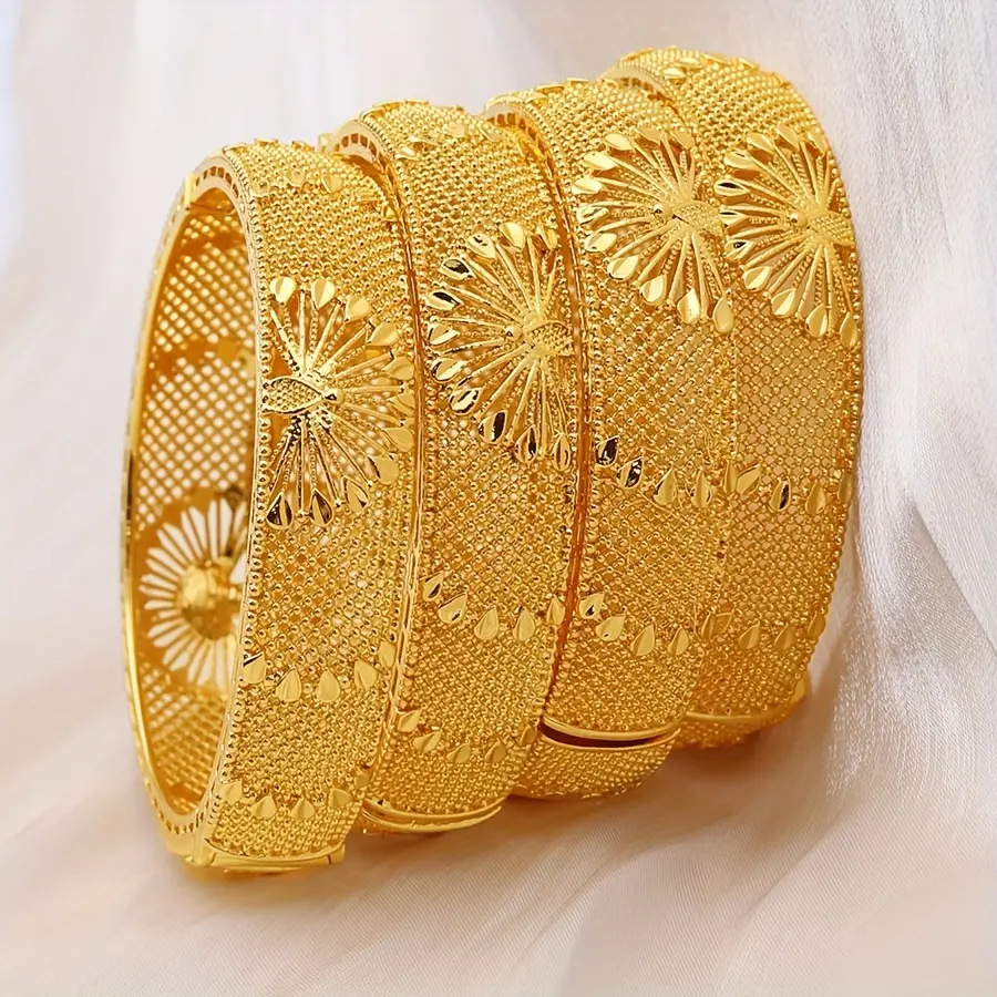 4pcs Women's  Adjustable Peacock Open Bangle Bracelet Set - Classic Vintage Costume Jewelry, Ideal for Daily Wear & Special Occasions, Valentine's Day Gift for Women, Bracelets For Women,gifts for girlfriend,womens gifts,accessories for women