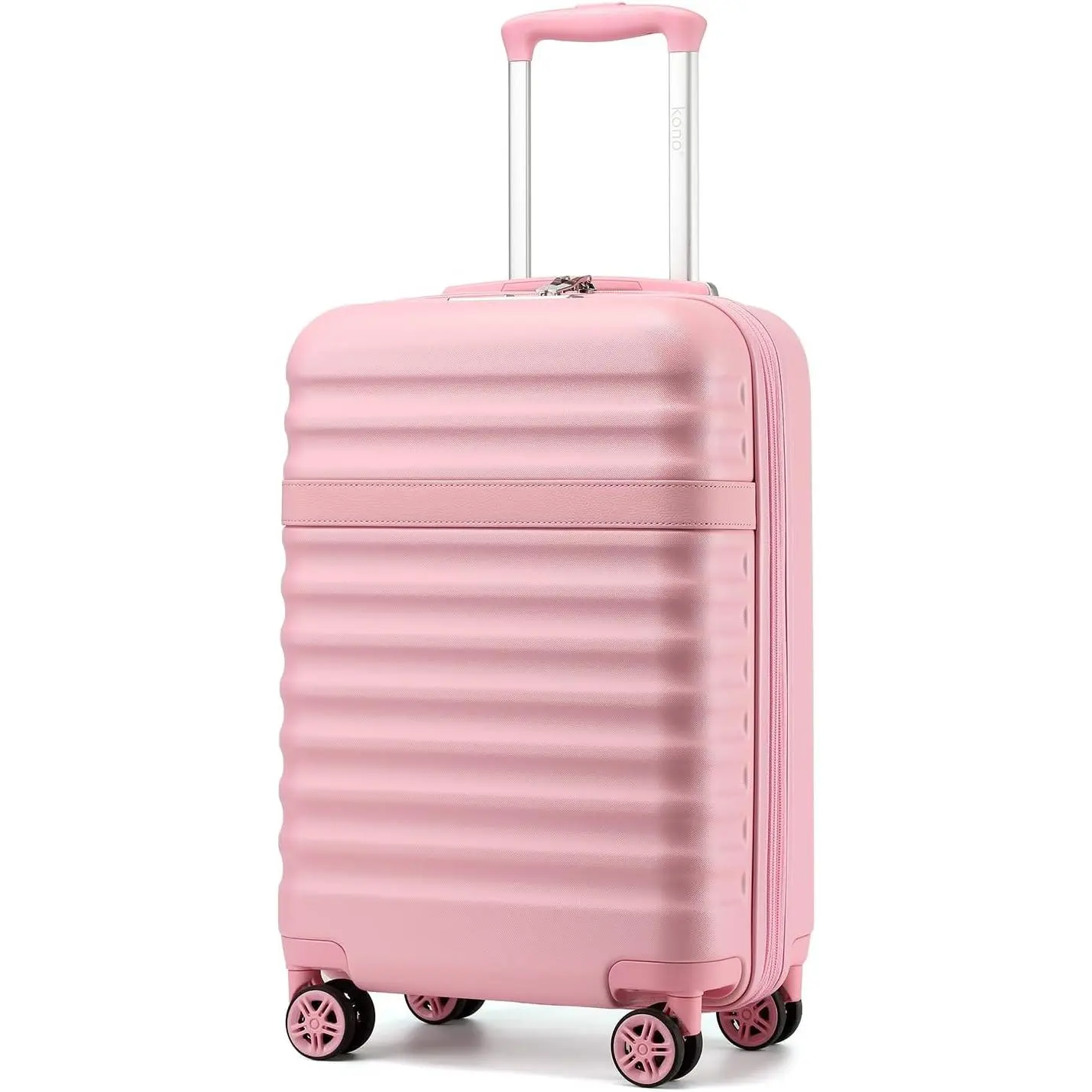Airline - Approved Carry - On Luggage, 22x14x9 inches, with TSA Lock, 20 - Inch Expandable Lightweight Hardshell Suitcase (Pink, Suitable for  Days of Travel)