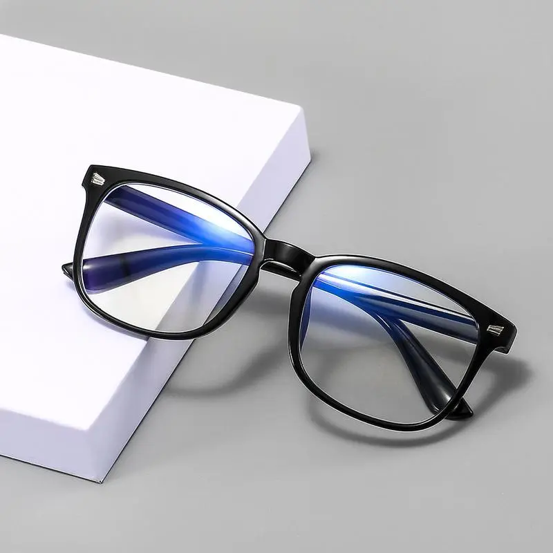 High Quality Eyeglasses - 1 Pack Unisex Non-Prescription Polycarbonate Amber Tint Blue Light Blocking Lens Glasses, Sturdy Stylish Design, Eyestrain Relief for Work & Screen Use, Graduation Gift, Non-Prescription Amber Tint