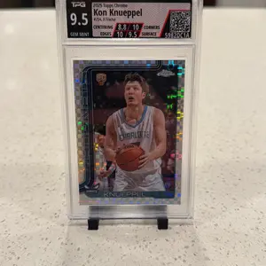 2025 Topps Chrome Kon Knueppel X Fractor Basketball Card, 9.5 Gem Mint Grade