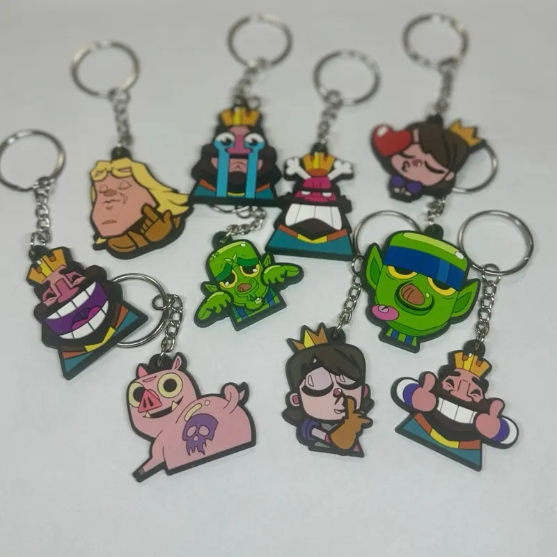 Clash Emotes Keychains - Gaming Emoticon Keychain Accessories