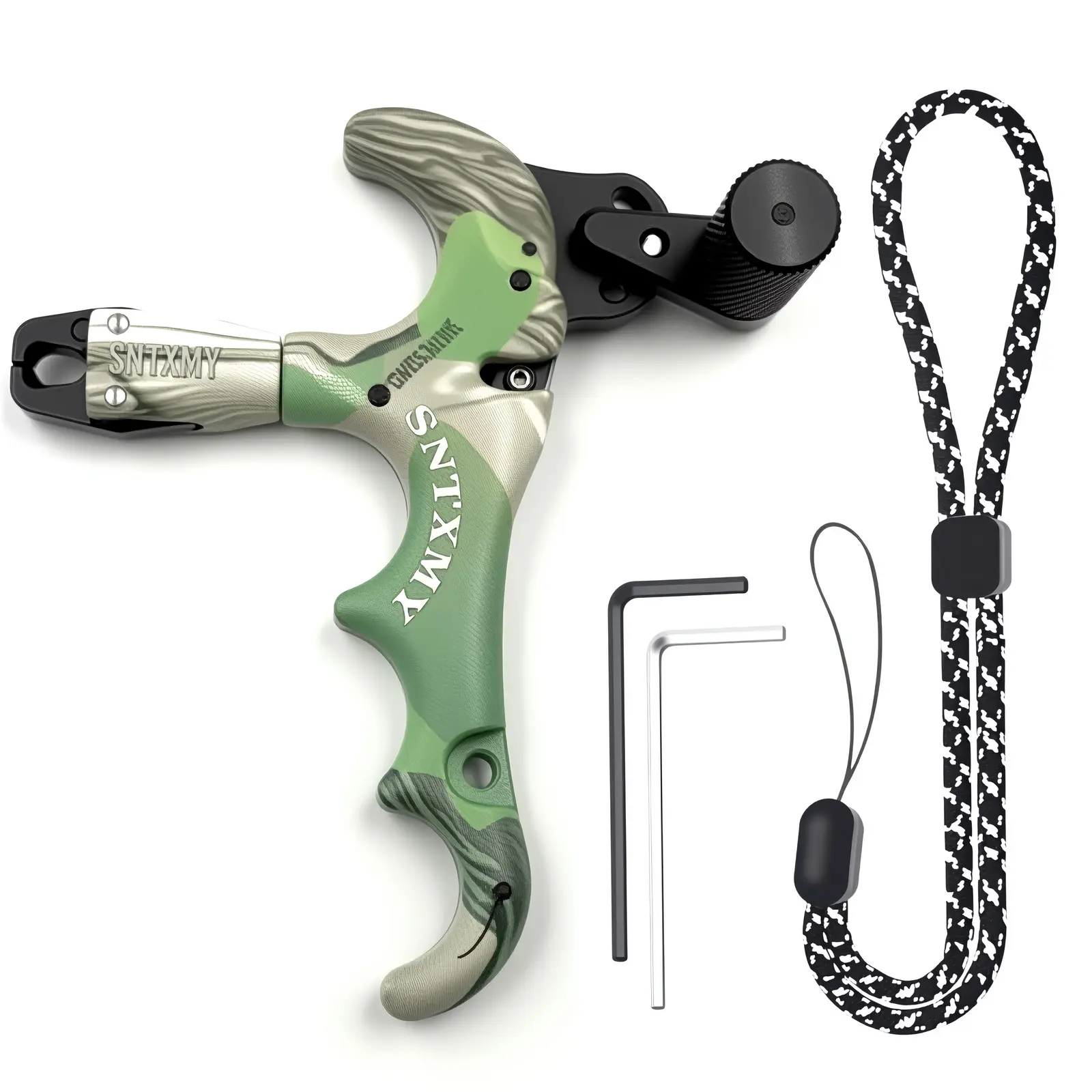 Adjustable Thumb Button Release | 360° Rotatable Archery Release Aid for All Compound Bows