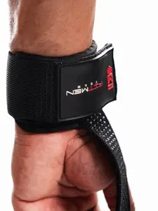 FITMENTEAM D-Ring Lifting Straps Premium Heavy-Duty with Wrist Support Steel D-Ring for Enhanced Grip and Support