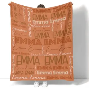 Personalized Blankets for Kids Adults Personalized Name Blanket Custom Blanket with Name Gift for Christmas Birthday Valentines DayThanksgiving Children's Day holiday gifts for family members