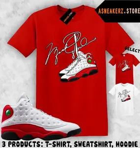 Tee Shirt Matching AJ 13 Chicago 2026 To Match Sneaker MJ Shoelace 13s T-Shirt