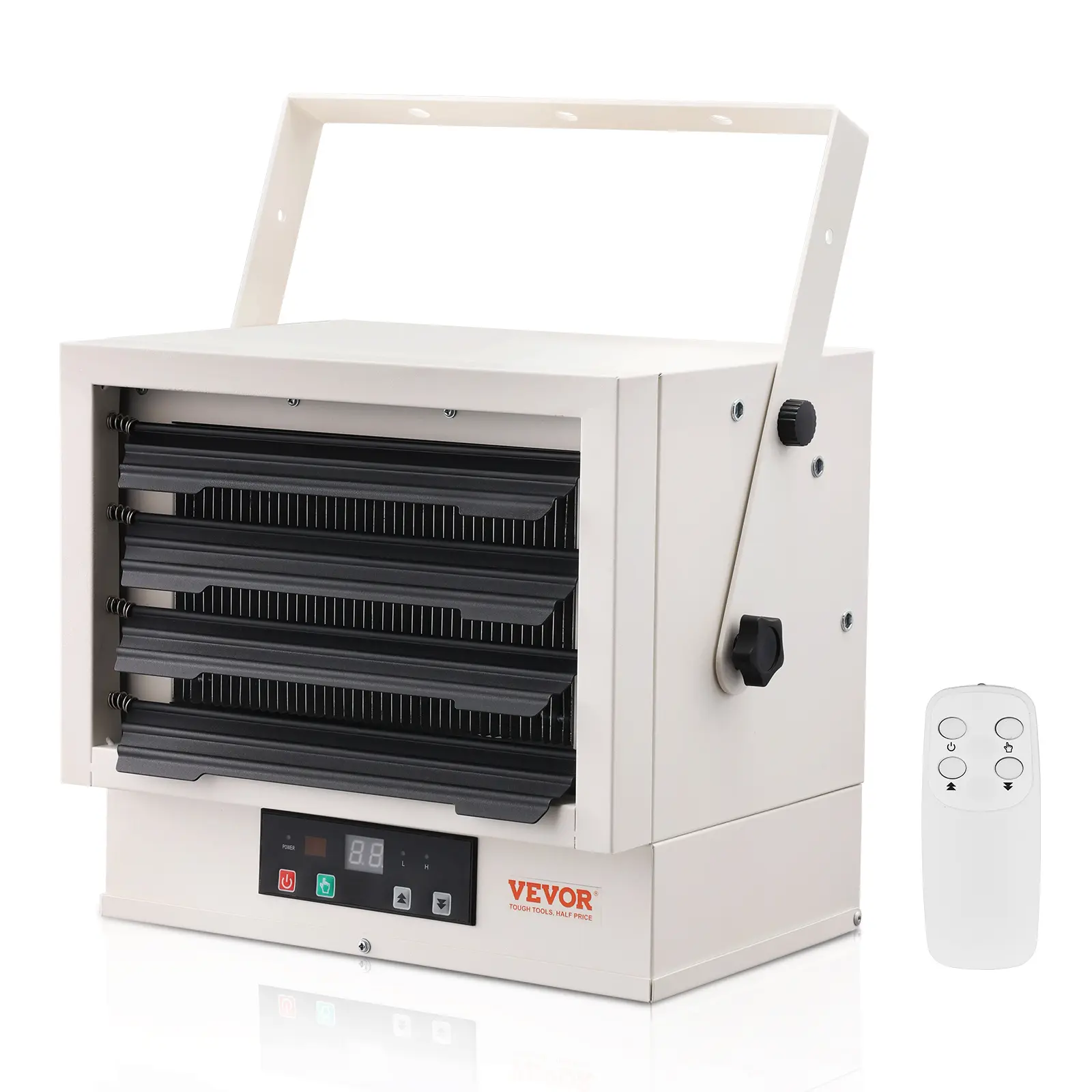 【Super Brand Day】VEVOR Electric Garage Heater, 7500-Watt Digital Fan-Forced Wall/Ceiling Mount Shop Heater, with Remote Control Overheat Protection, Hardwired Heater with 9-Hour Timer, Ideal for Workshop, ETL Listed,DEALS FOR YOU