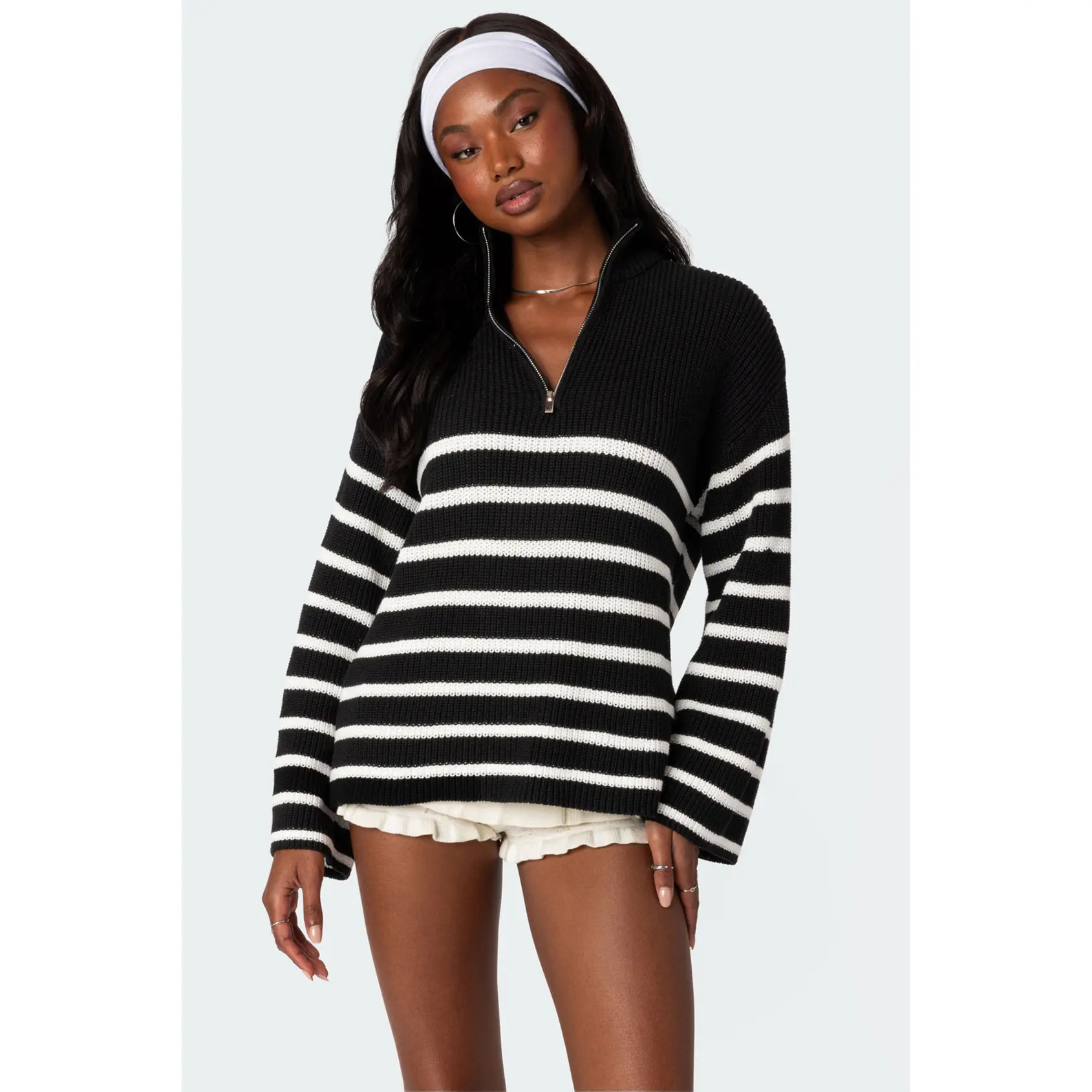 Oversized Quarter Zip Sweater