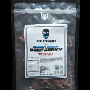Johnson Dynamics Whiskey Gourmet Brisket Beef Jerky 3 oz Snack
