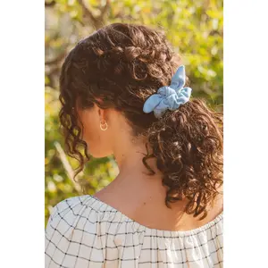 Denim Bow Scrunchie