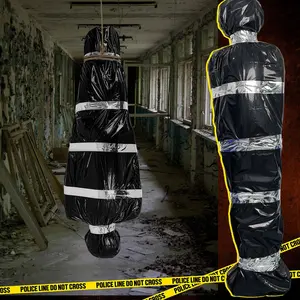 Hanging Corpse Halloween Decoration, Scary Haunted House Props, Outdoor Halloween Decor for Yards, Inflatable Halloween Yard Ornaments