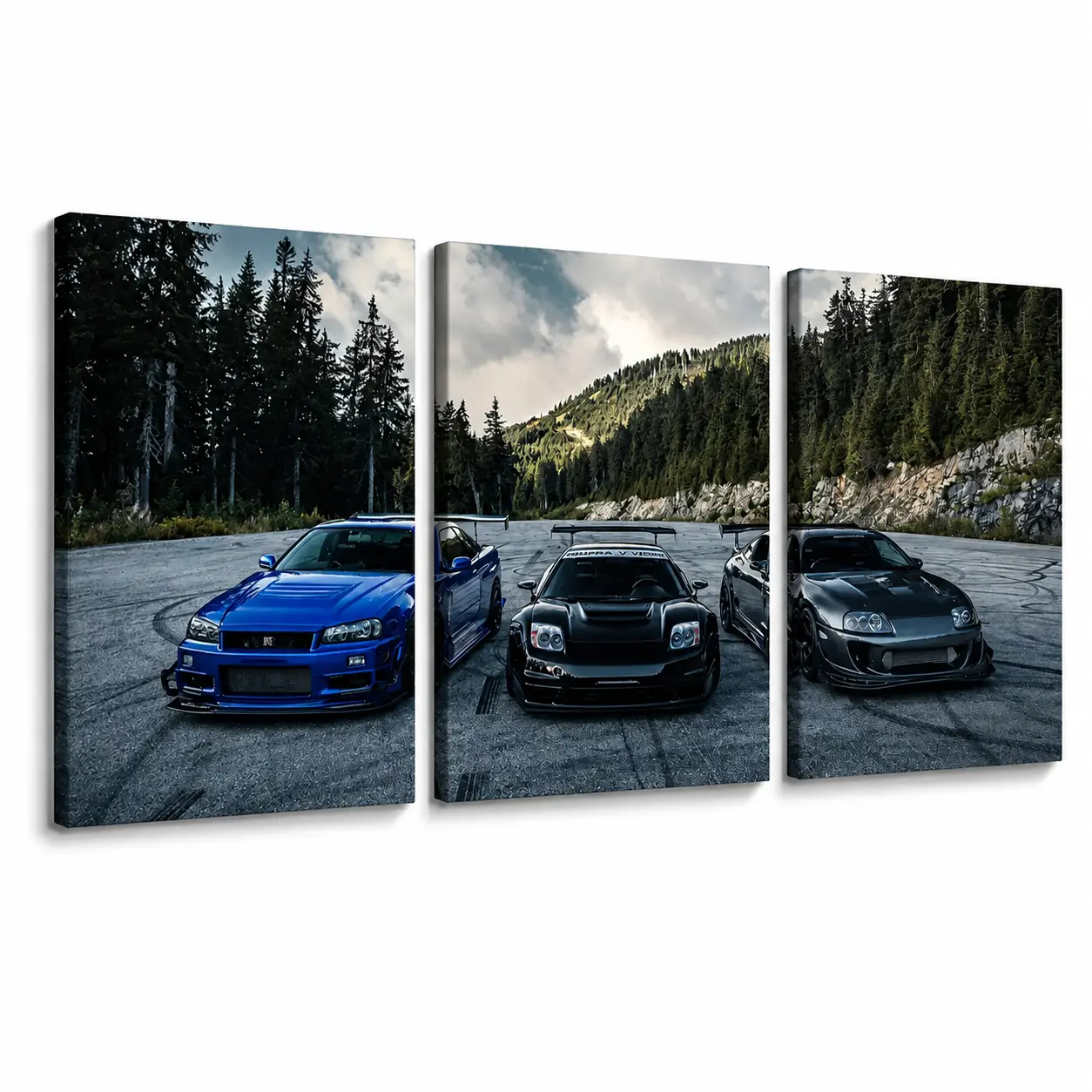 3-Piece Car Wall Art Canvas Set, Framed Sports Car Posters, Automotive Wall Decor for Garage, Man Cave, Bedroom, Living Room & Office, Gift for Car Enthusiasts     ,   wall decor  ,    lover gift  ,     stylish living room decoration