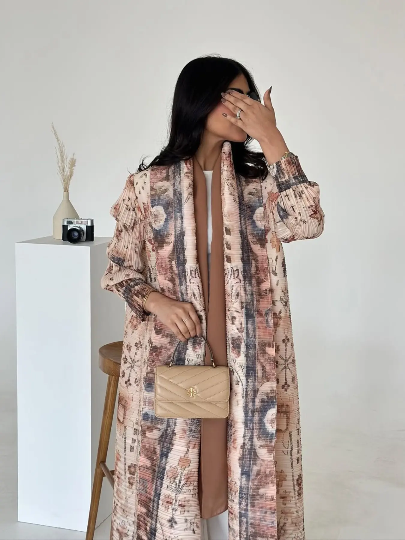Miyake Women's Abaya Long Robe Pleated Pleats Cardigan Windbreaker Coat, Everyday Casual Arab Style Ethnic Clothing, Ramadan Fashion Party Essential, Commuter Must-Have Womenswear Garment