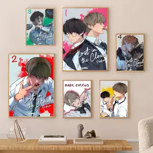 Anime L-Lost In The C-Cloud Painting Calligraphy Gallery-Quality Canvas Wall Art Poster | Waterproof & Fade-Resistant | Minimalist Unframed Design | Living Room, Bedroom & Office Decor | Multiple Sizes | Holiday gifts