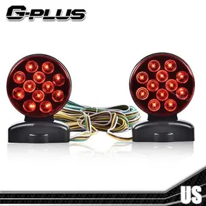 LED Magnetic Towing Light 12v Tow Trailer Lights Brake Tail Signal 12 Volt Kit Side Lights G-PLUS