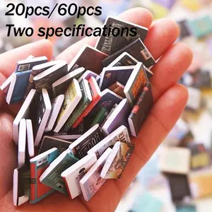 20pcs Miniature Dollhouse Accessories, 1:12 Scale DIY Furniture Models, Decorative Books, New Year Gift, Valentine's Day Gift, Christmas Gift, Playhouse