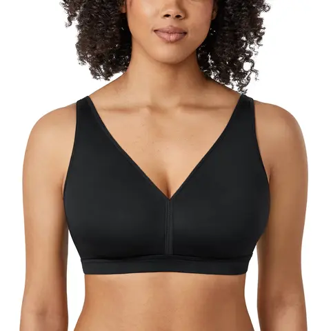AISILIN Women's Plus Size Wireless Bra Support Comfort Full Coverage Unlined No Underwire Smooth