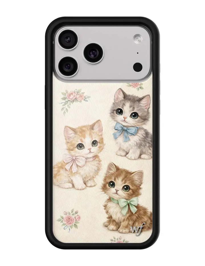 Vintage Kittens Custom iPhone Case, Durable Rubber Mobile Phone Accessory for Enhanced Device Protection