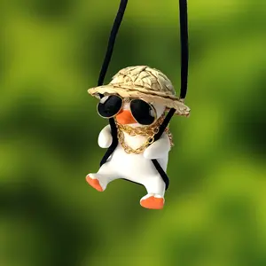 Cute Swinging Duck Car Decoration, Adorable Car Hanging Ornament, Stylish Interior Accessory for Cars, Perfect Gift Idea, Car Trinkets