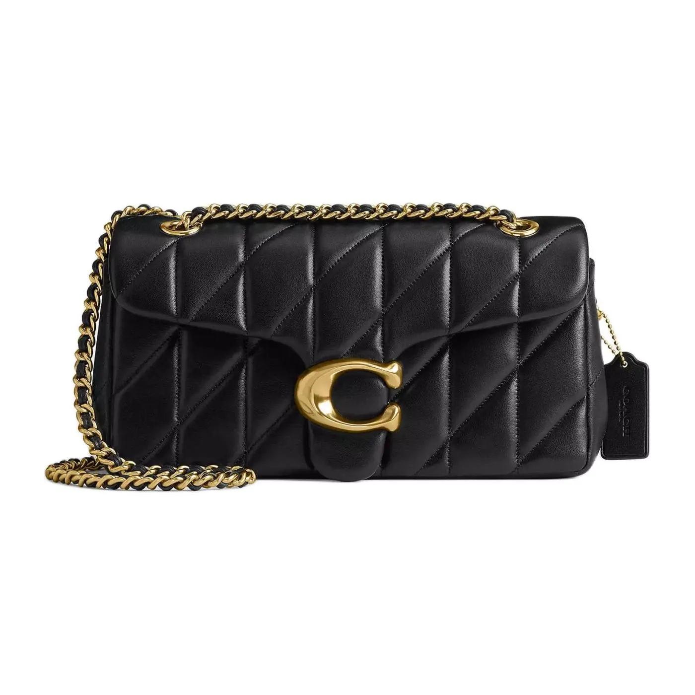 COACH Tabby 26 Logo-Quilted Lambskin Crossbody Bag for Women in Black High Quality Bag Hand Shoulder Bag