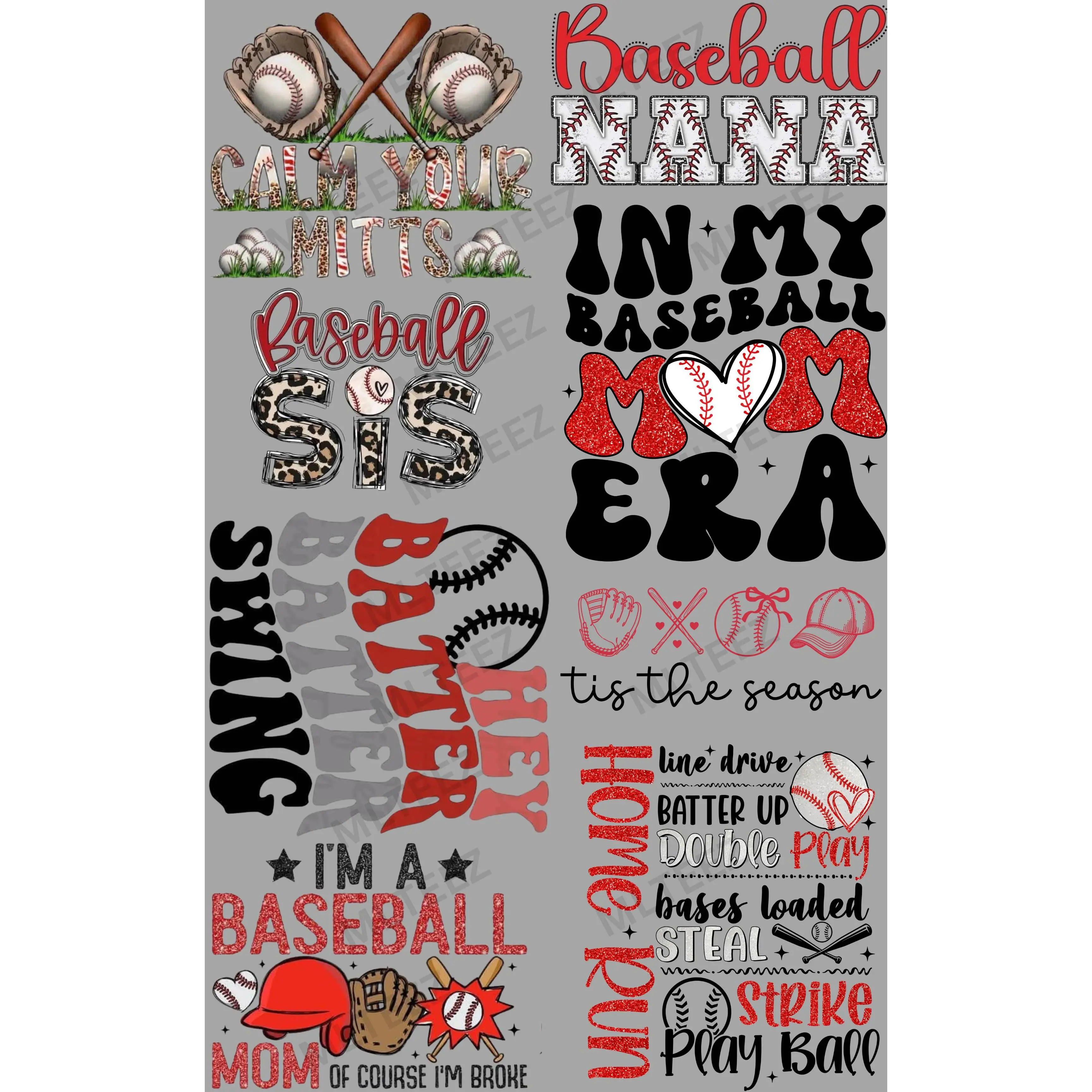 CALM YOUR MITTS PREMADE GANGSHEET  - 22X36  DTF TRANSFERS - DIRECT TO FILM