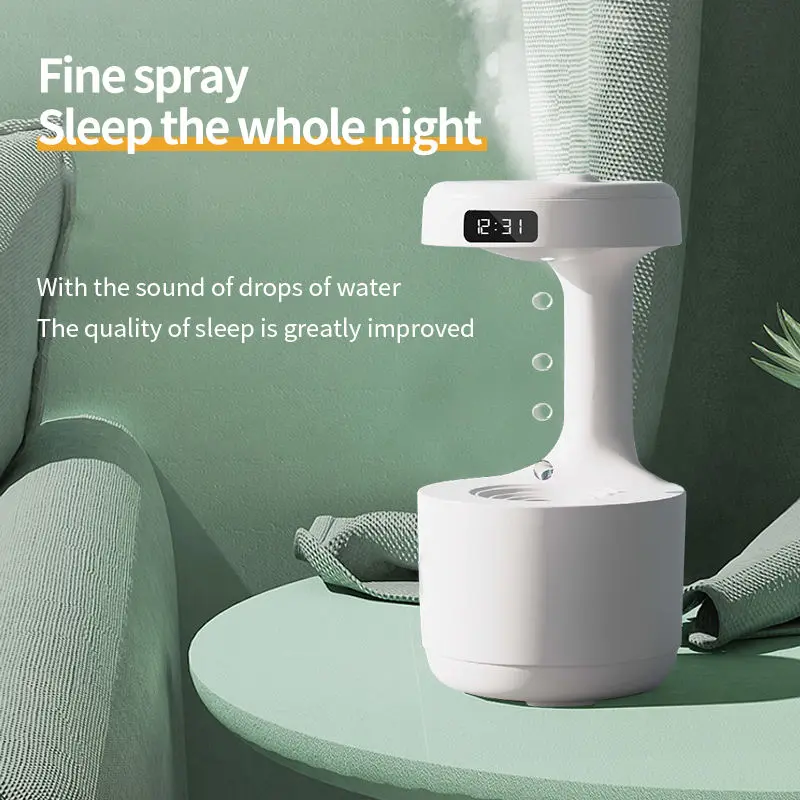 800ml Anti-Gravity Essential Oil Diffuser And Humidifier, Auto Shut-Off, Quiet Operation, - Soundwave Technology Cool/Dry Mist For Large Rooms, Bedside, - White, Weightless Sprayer (No Top-Fill Tank)