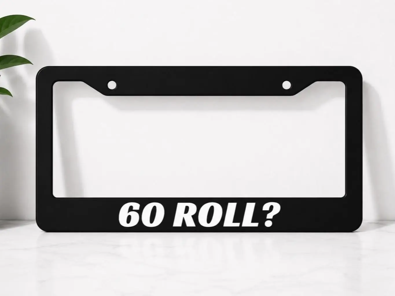 Black License Plate Frame - Custom, Bold Text Design Car Accessory for Vehicles, Personalized Car Plate Holder, Car Accessories